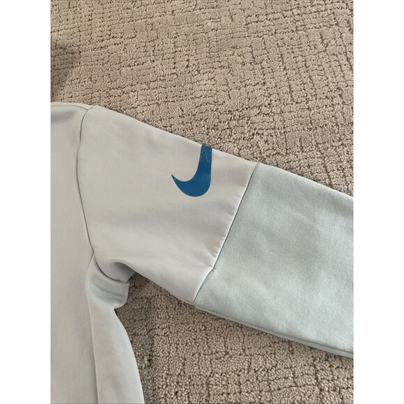 Nike Dri Fit Women’s Light Blue Hoodie Sweatshirt Zip Jacket Size S Platinum - Picture 11 of 11